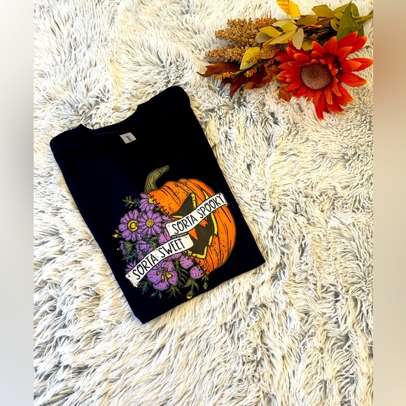 Sorta Sweet Sorta Spooky Graphic Tee - Halloween T-Shirt - Picture 1 of 2